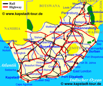 Die Hauptverkehrswege in S�adafrika