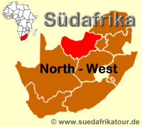 Lage der Provinz North West in S�dafrika