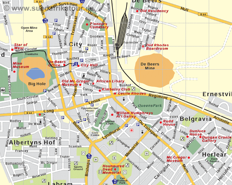 Printable Street Map Of Kimberley South Africa Hebstr - vrogue.co