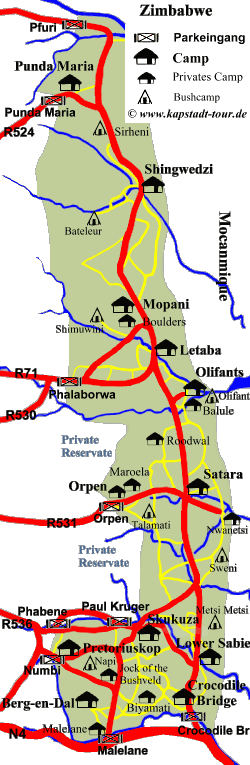 Karte � www.kapstadt-tour.de